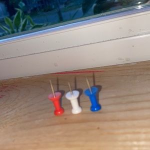 American at colord pins